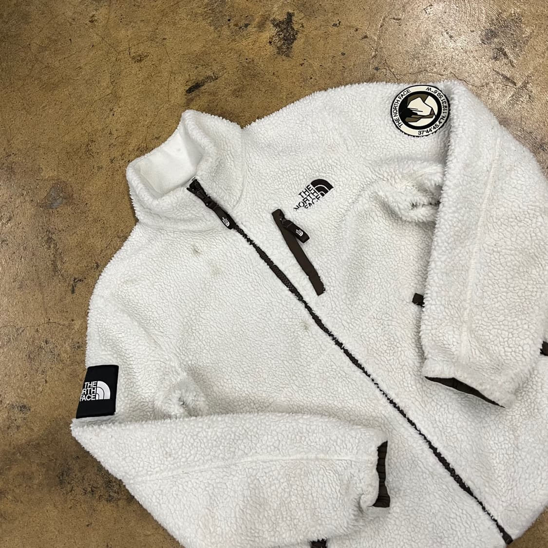 [정품/XS] 노스페이스 화이트 뽀글이 플리스 b18 상품이미지1