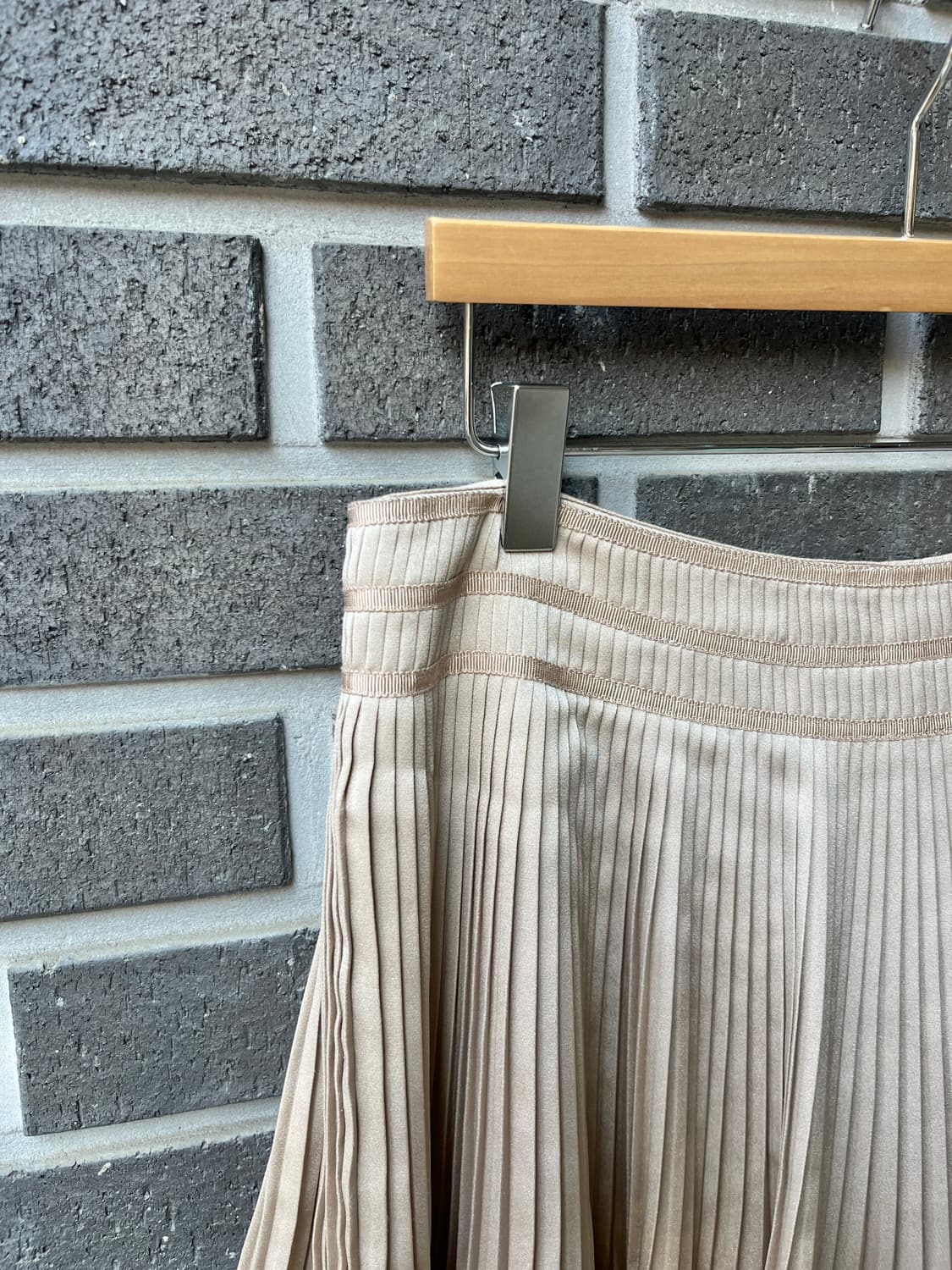 Amaca 플리츠 스커트 베이지 상품이미지8