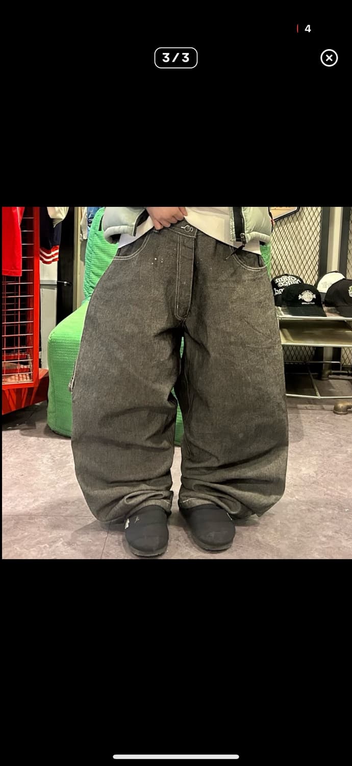GUESS gray denim stitch carpenter wide p 상품이미지3