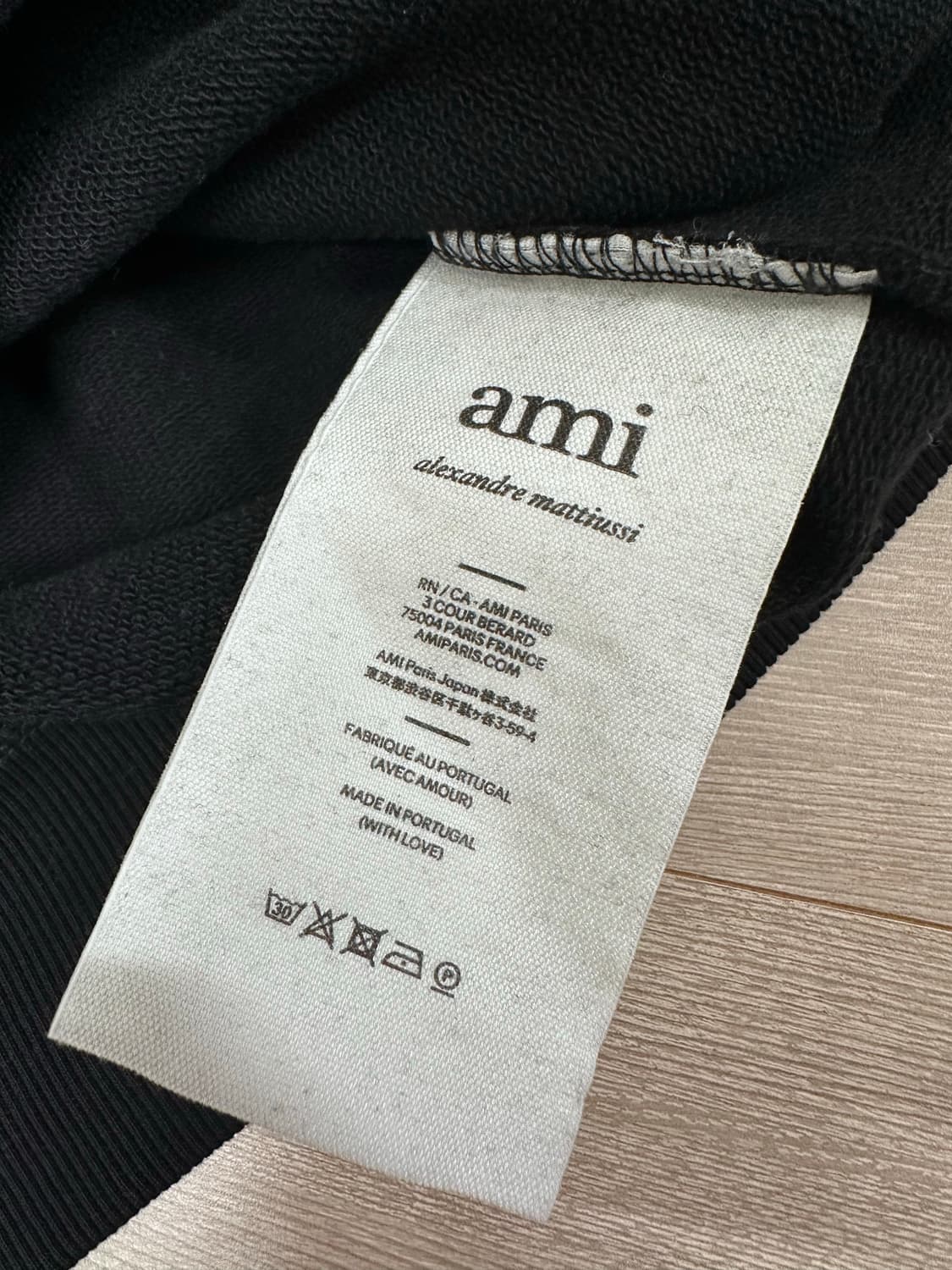 ami 아미 스몰 하트 로고 맨투맨 스웨트셔츠 블랙 M 사이즈 상품이미지3