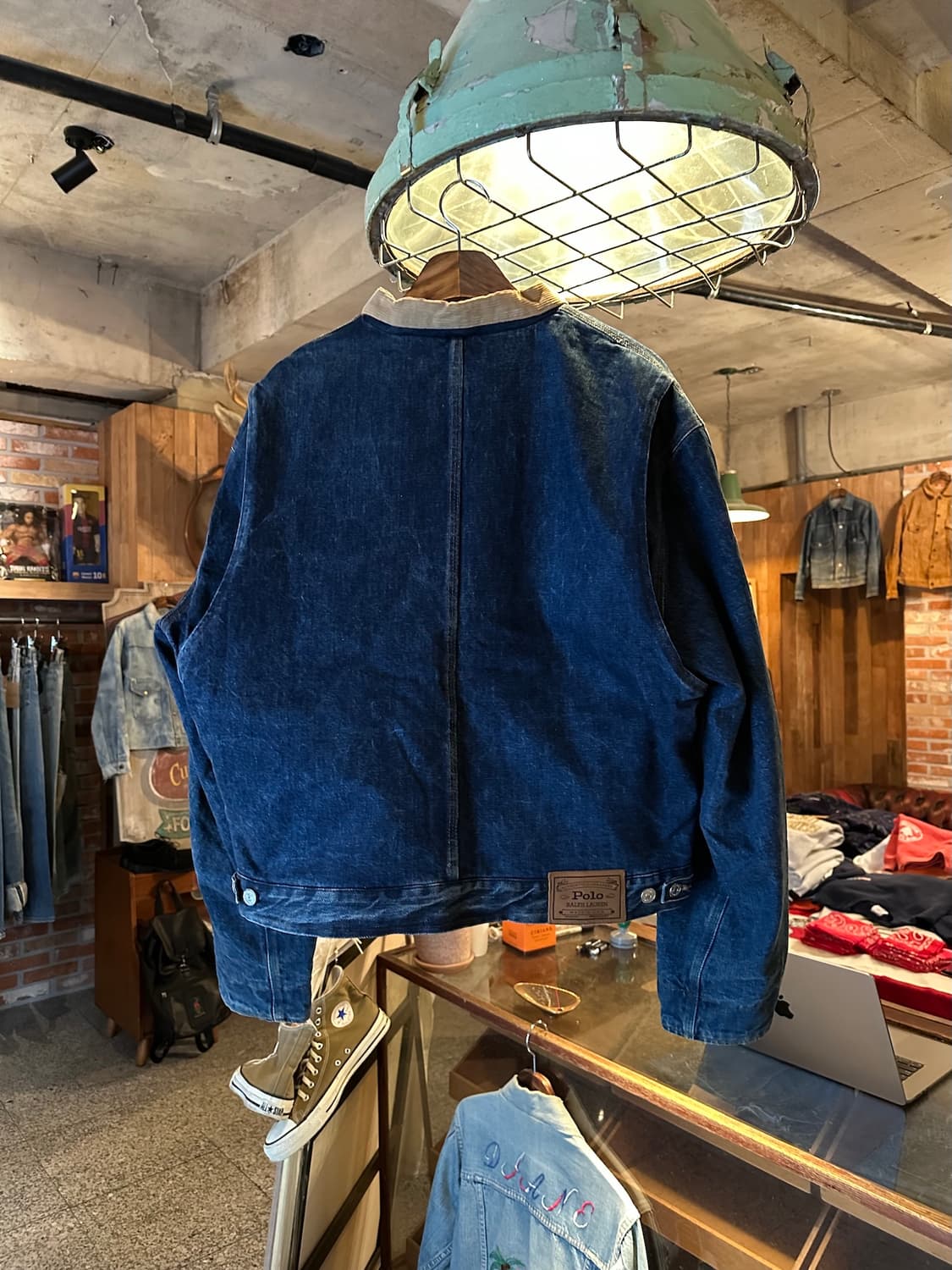 80s USA 빈티지 폴로 랄프로렌 블랭킷 덩가리 데님 자켓 상품이미지5