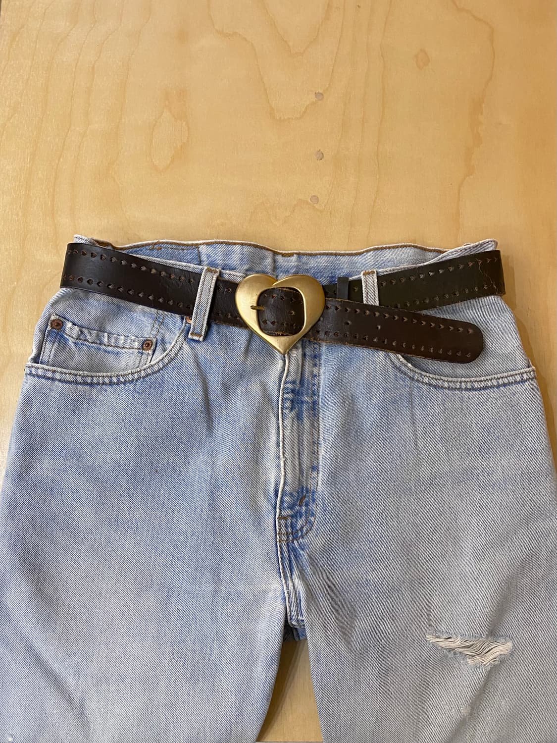 VTG heart buckle belt 빈티지 하트 버클 벨트 상품이미지1
