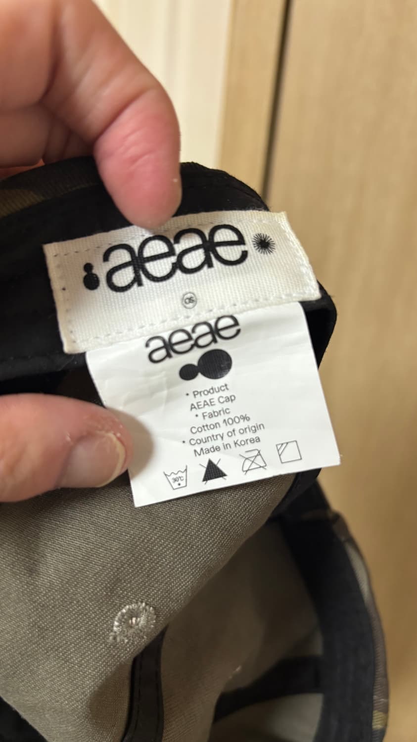 aeae 웹 로고 카모 5 패널 캡 그린 정품 상태S 상품이미지3