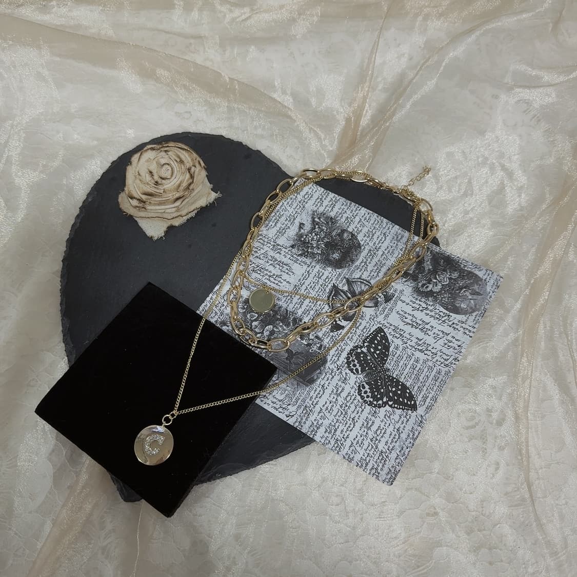 빈티지 쿠바체인 3층 레이어드 목걸이 상품이미지2