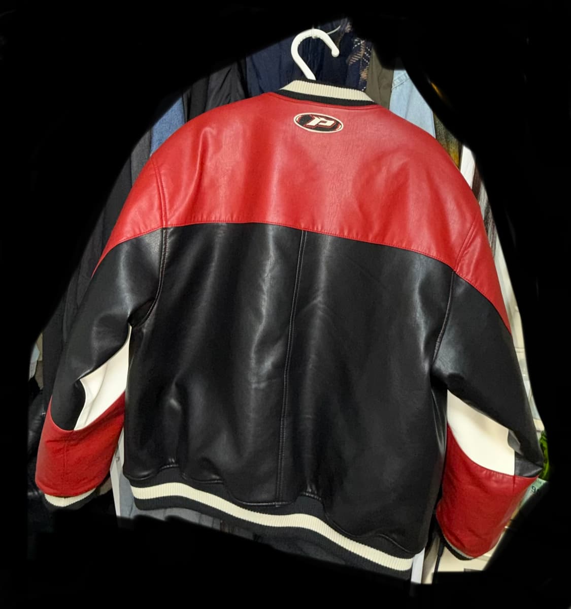 혼다 레더 바시티 자켓 XL 레드 상품이미지3