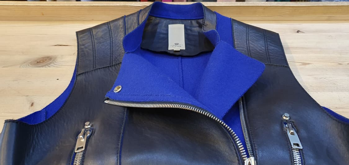 66.오즈세컨 양가죽 라이더조끼 상품이미지3