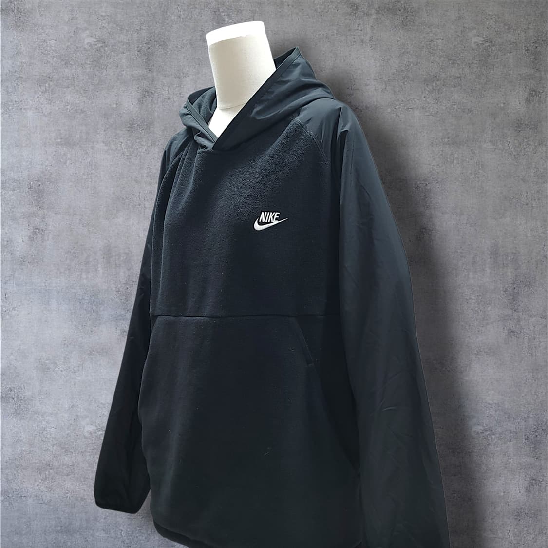 [2XL] 나이키 블랙 풀오버 플리스 후드티셔츠 상품이미지3