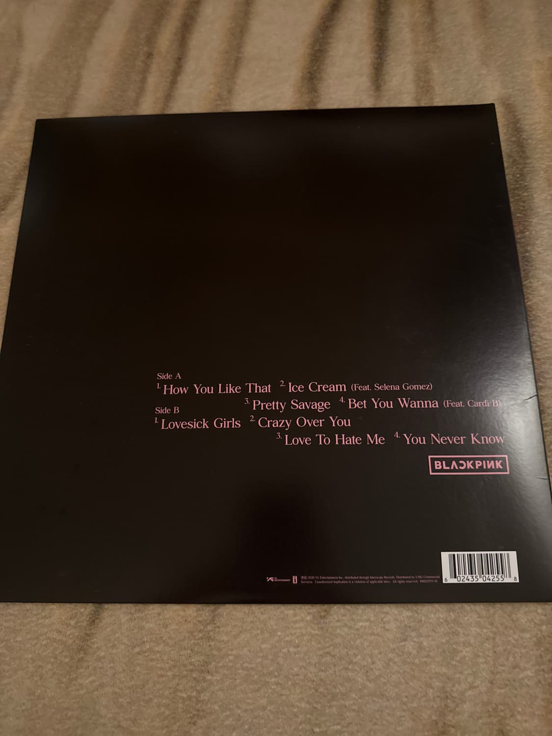 블랙핑크 LP 핑크바이닐 상품이미지2