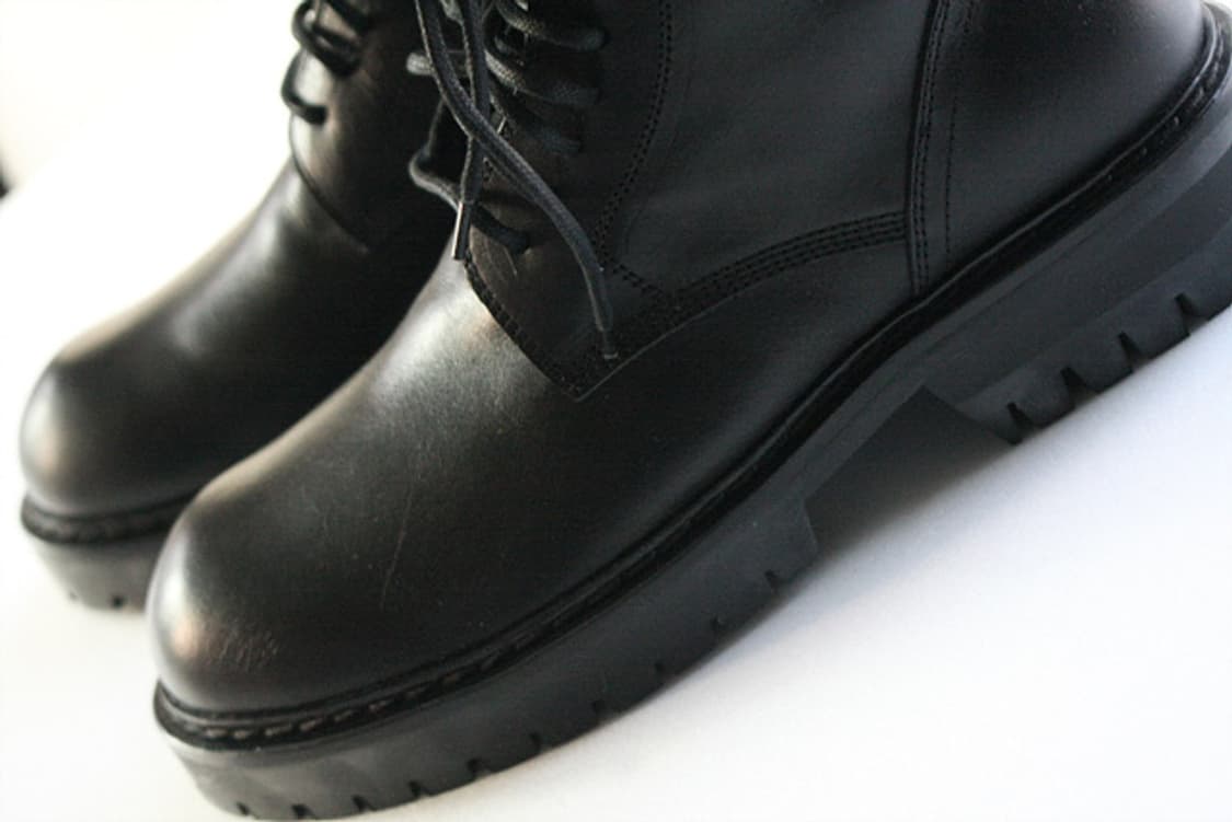 ANN DEMEULMEESTER 블랙 가죽 워커 부츠 새제품 상품이미지4