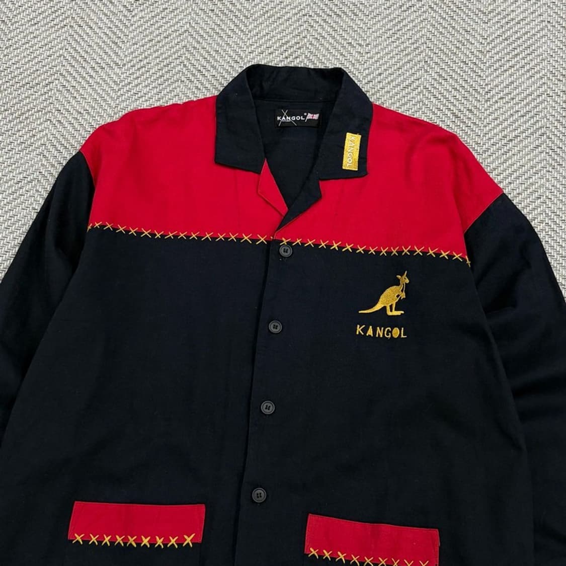 캉골 배색 로고 셔츠 자켓 v3036 상품이미지3