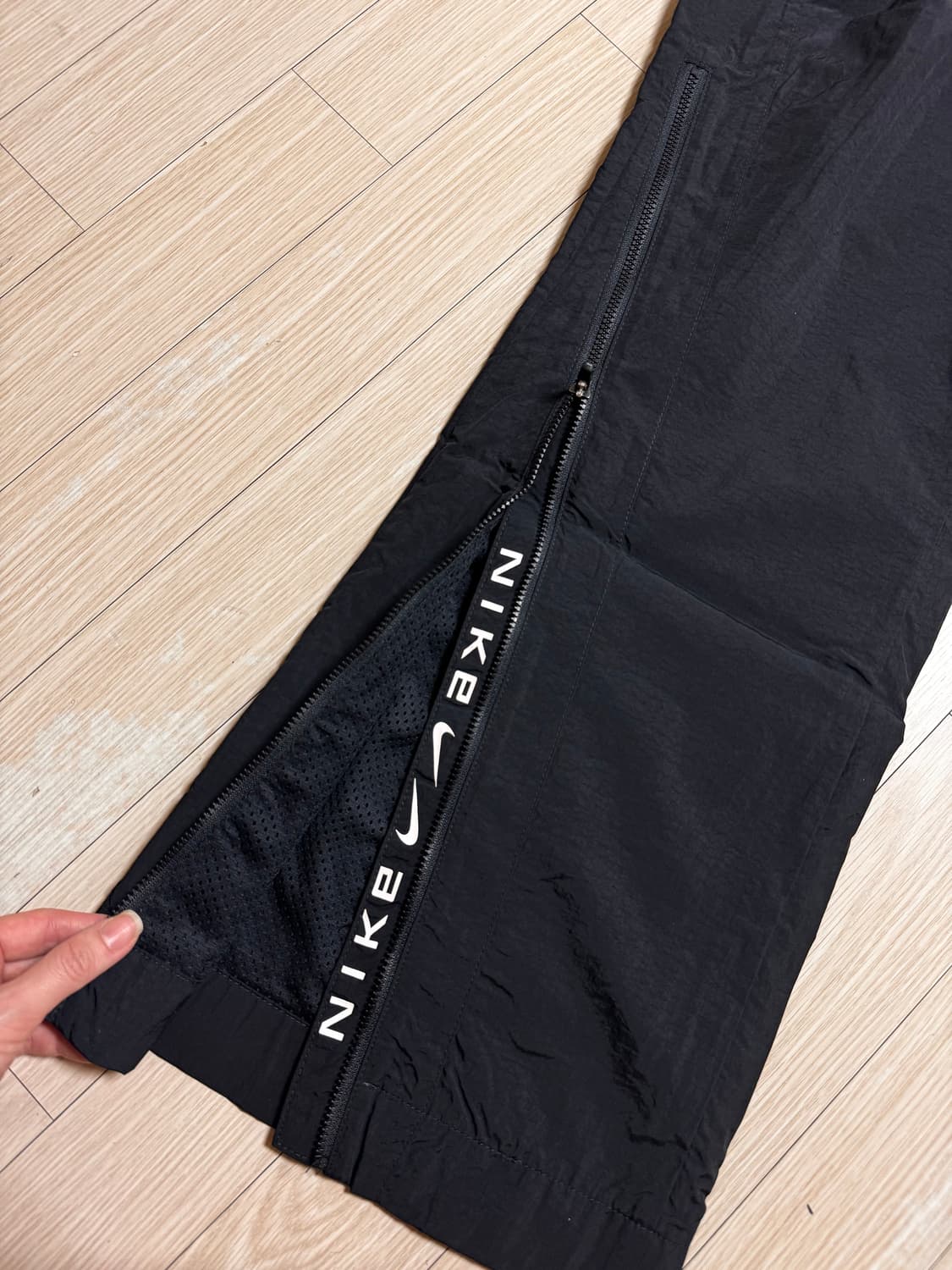 M 텍ㅇ 새상품 나이키 정가15만 리펠 지퍼 팬츠 바지 블랙 조거 레깅스 상품이미지9