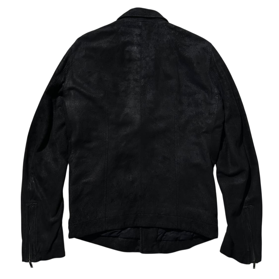 릭오웬스 스투지 램스킨 라이더 자켓 블랙 상품이미지2