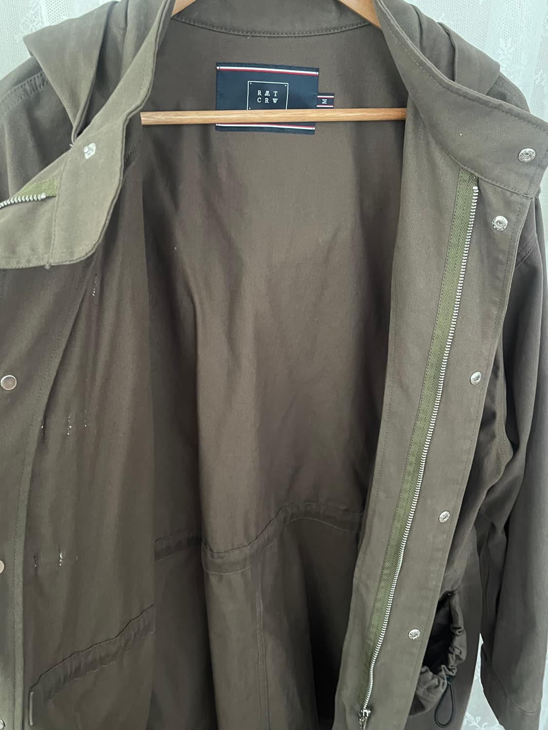 M) 로맨틱크라운 피쉬테일 더플코트 야상 카키 상품이미지4