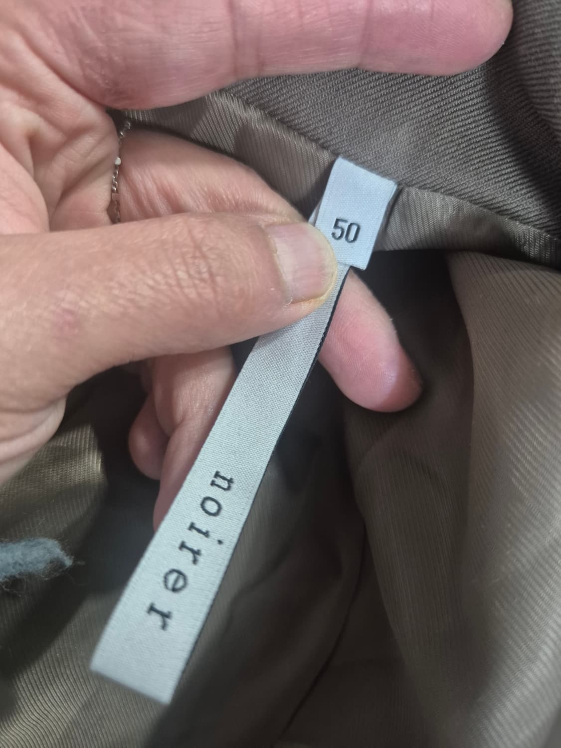 노이어 카키색 남성용 롱 코트 상품이미지7