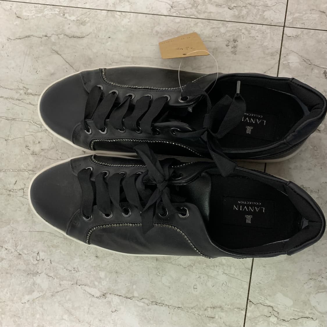 랑방 컬렉션 빈티지 여성 글리터 레더 스니커즈 235 상품이미지7