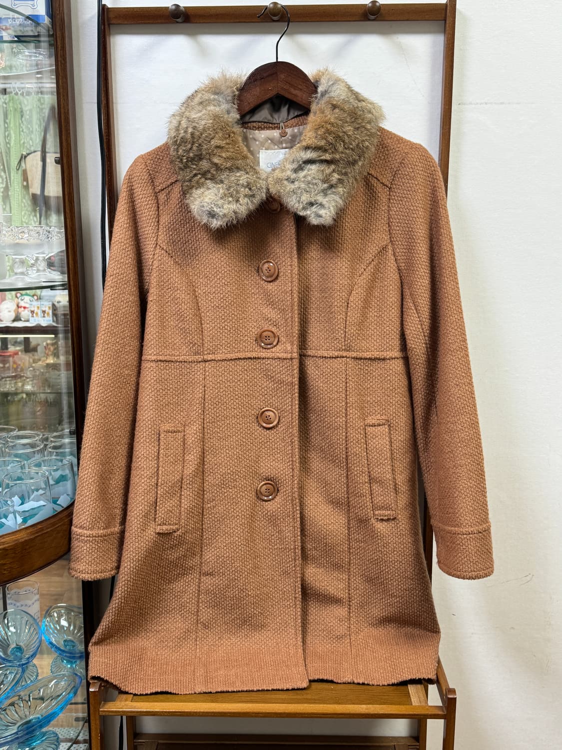 퍼 카라 코트 상품이미지1