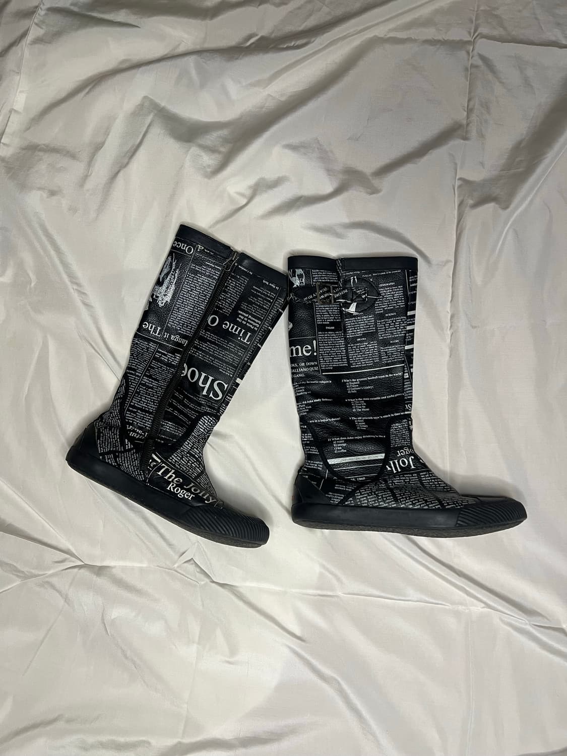 희귀** 00s JohnGalliano newspaper boots 상품이미지4