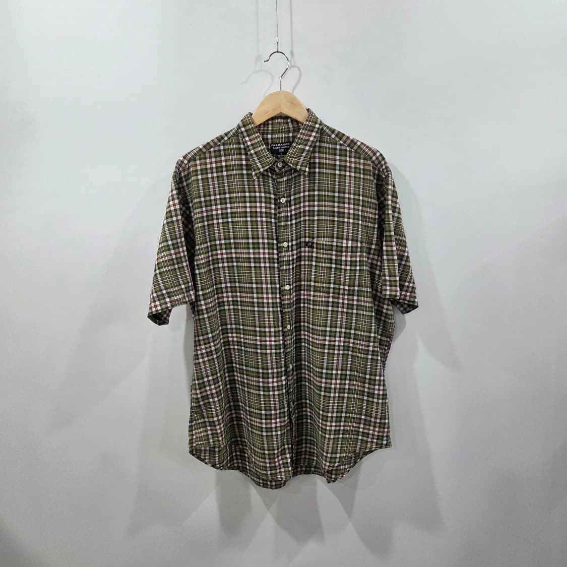 폴로진스 체크 반팔셔츠 L 상품이미지1