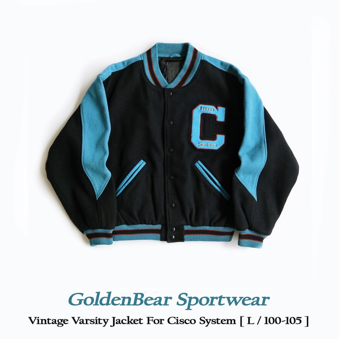 골든베어 별주 빈티지 바시티 자켓 L사이즈 상품이미지1