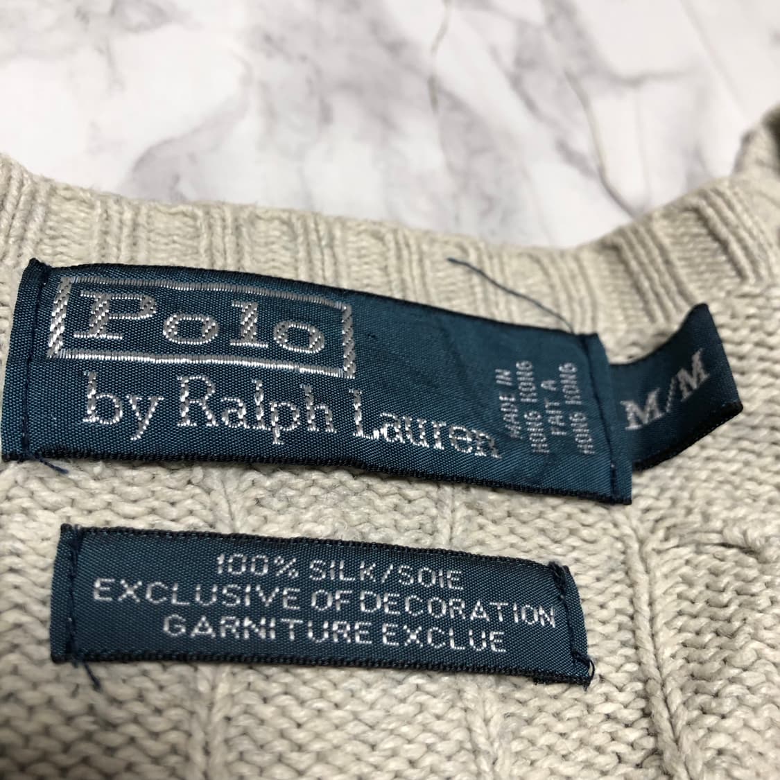 폴로 랄프로렌 니트 꽈배기 브이넥 상품이미지4