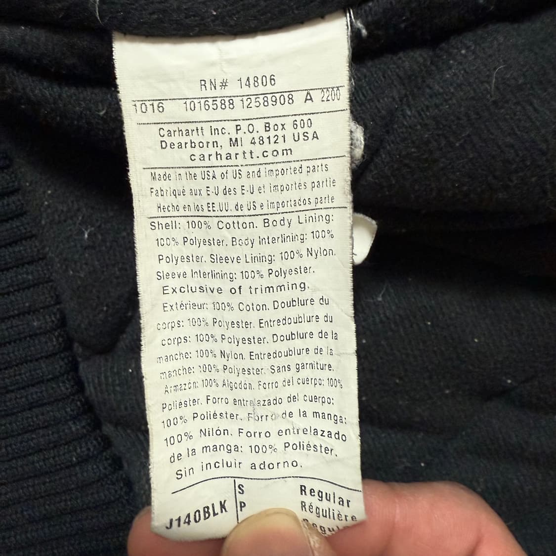 칼하트 j140 덕 액티브 자켓 S 상품이미지3