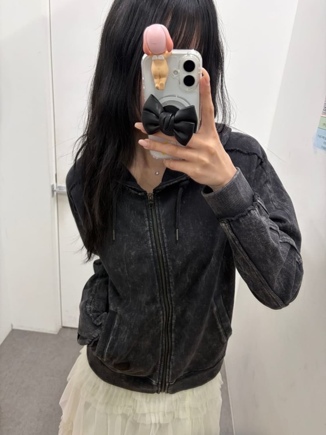 버커루 워시드 펑크 후드집업 상품이미지6