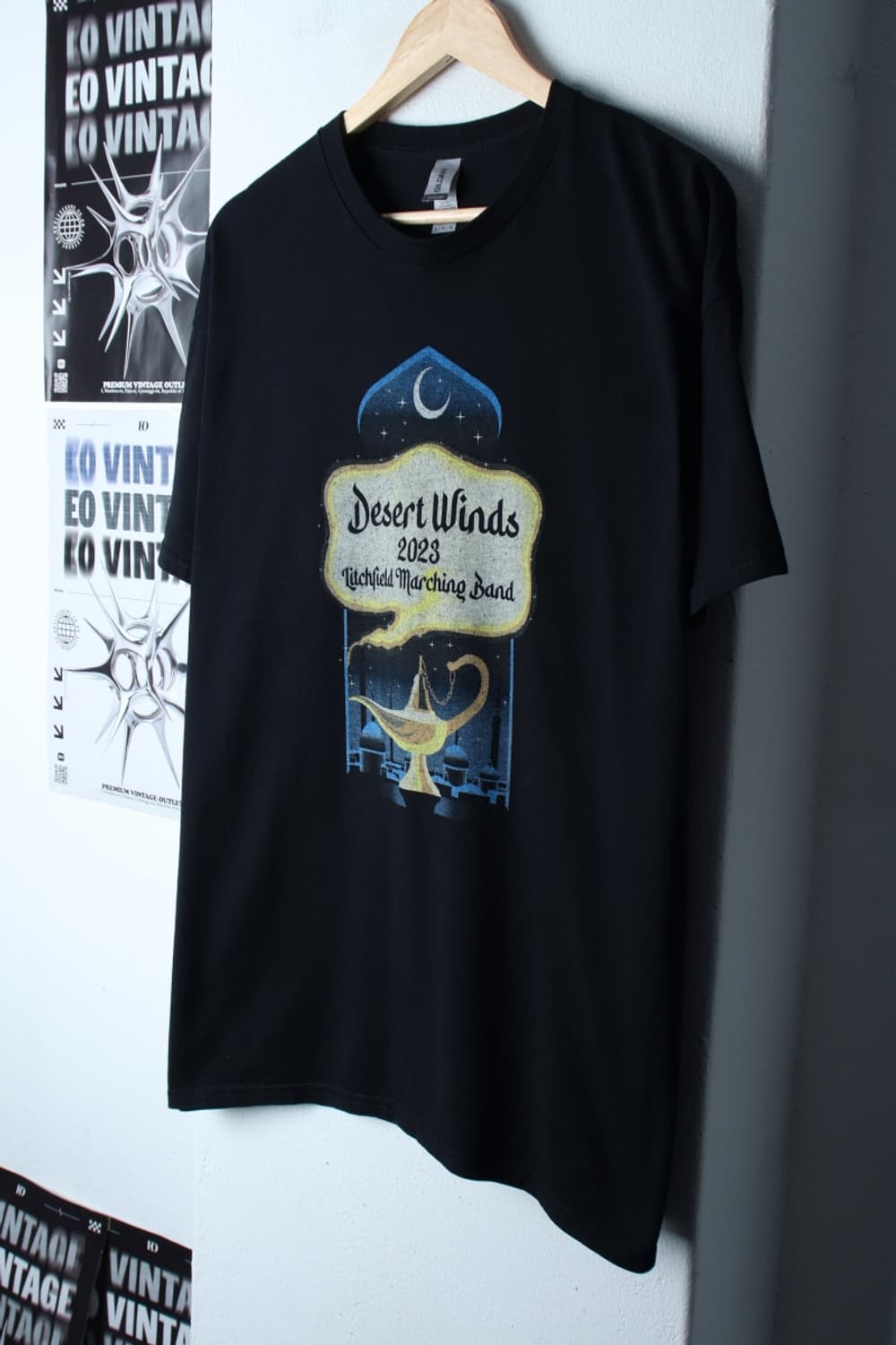 (XL-3XL) 길단 반팔 티셔츠 USA 락티 투어 머천-H31253 상품이미지1
