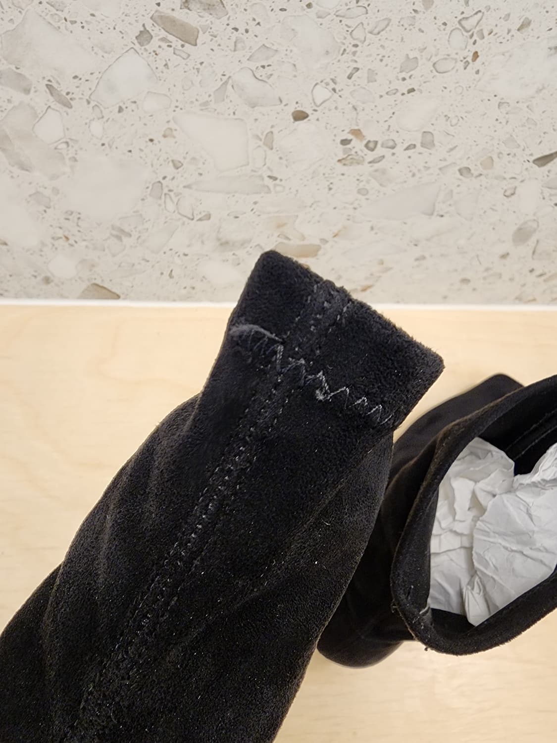 스텔라매카트니 스웨이드 삭스부츠 37 블랙 상품이미지8