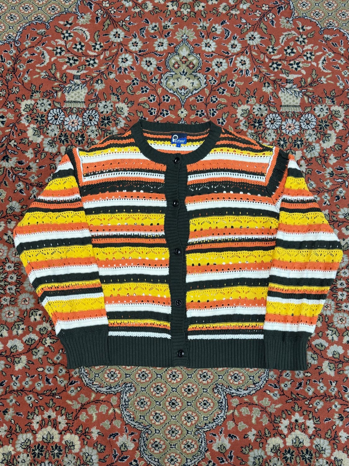 펜필드 스트라이프 라운드 가디건 L 상품이미지1