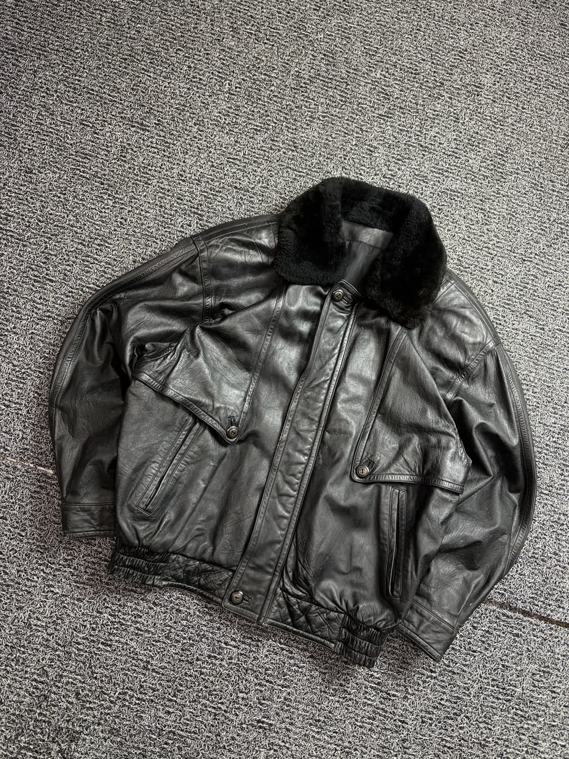 Mind 아카이브 램스킨 무스탕 봄버 자켓 블랙 2159 상품이미지1