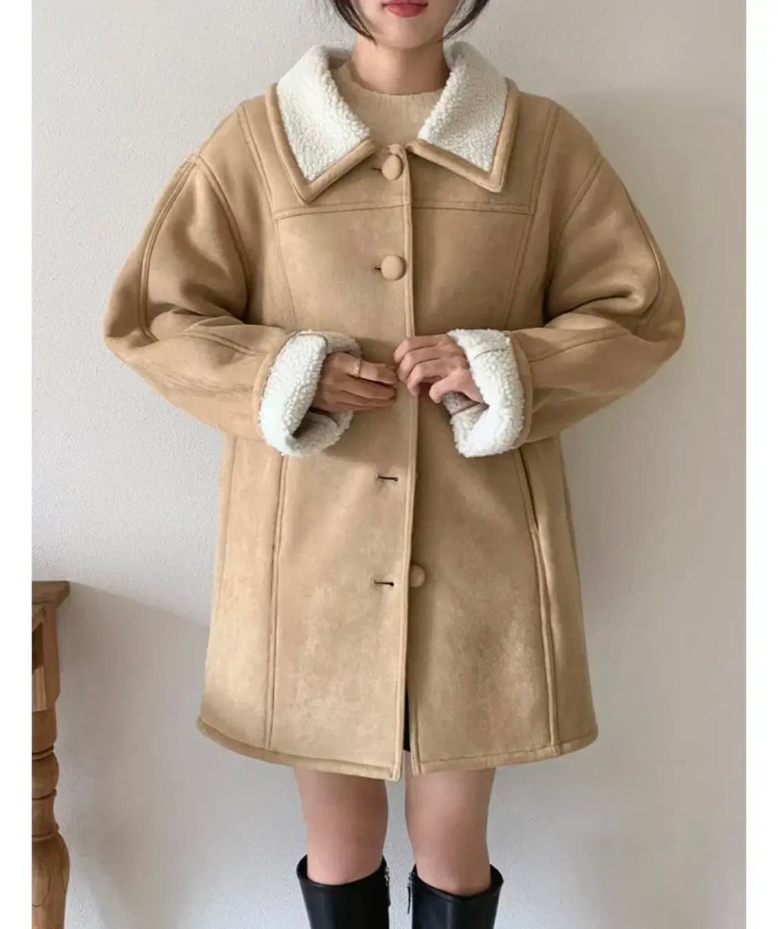 아뜨랑스 무스탕 (오버듀플레어 무스탕 저렴이) 상품이미지7