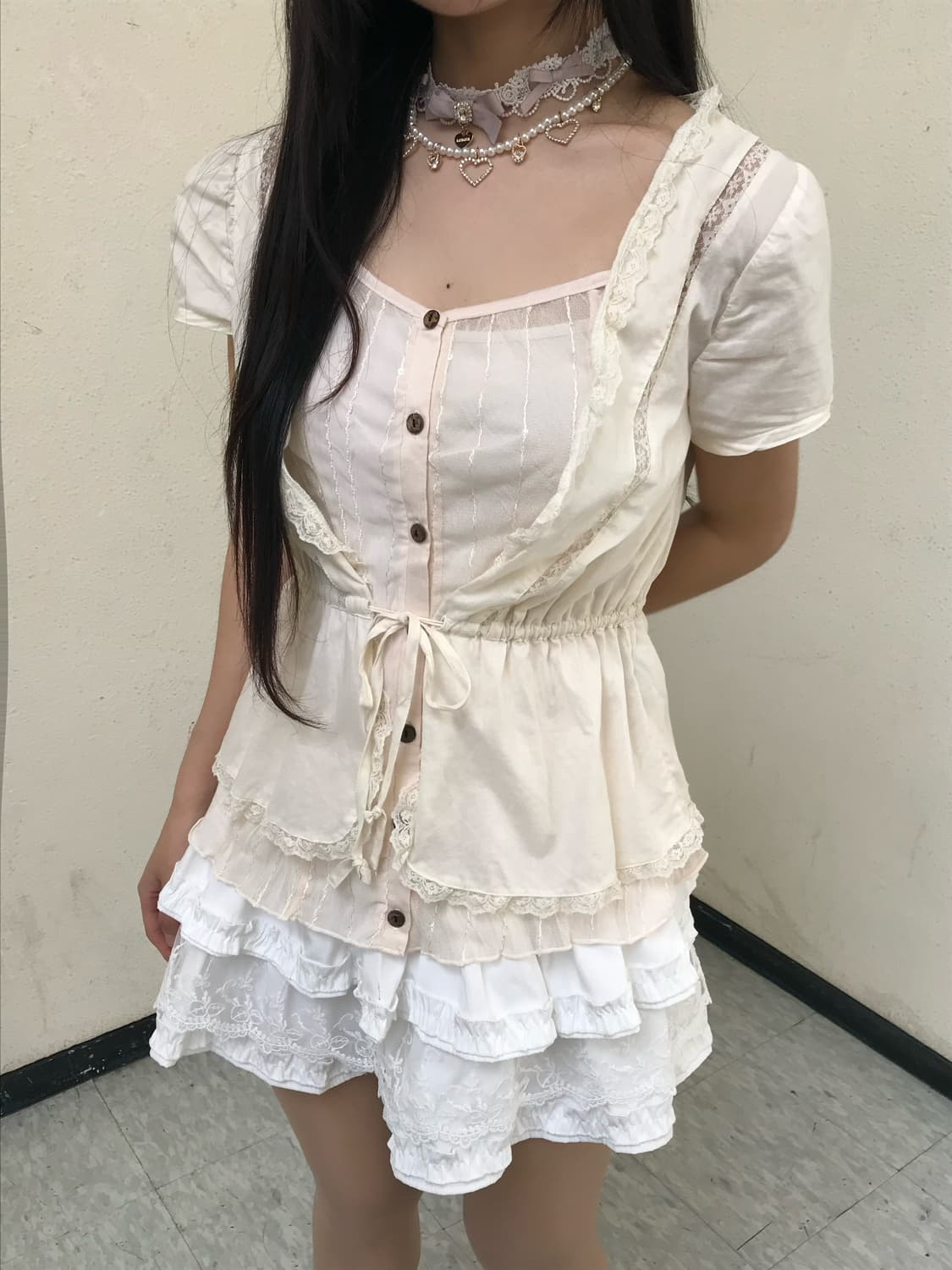 재패니즈 바닐라 피치 레이스 코디세트 상품이미지2