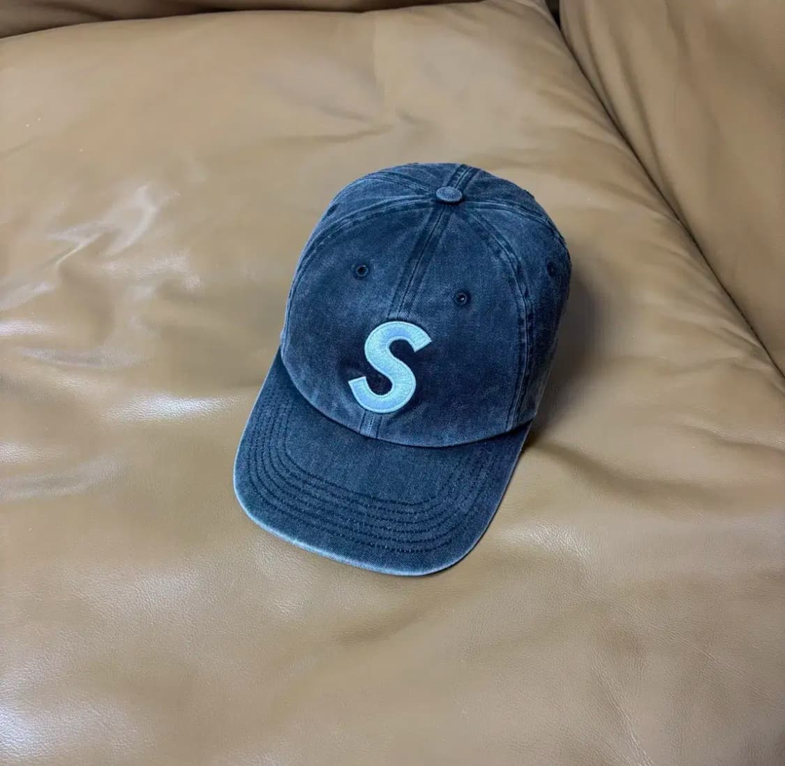 Supreme 슈프림 20ss 피그먼트 블랙 S로고 6패널 볼캡 모자 상품이미지1