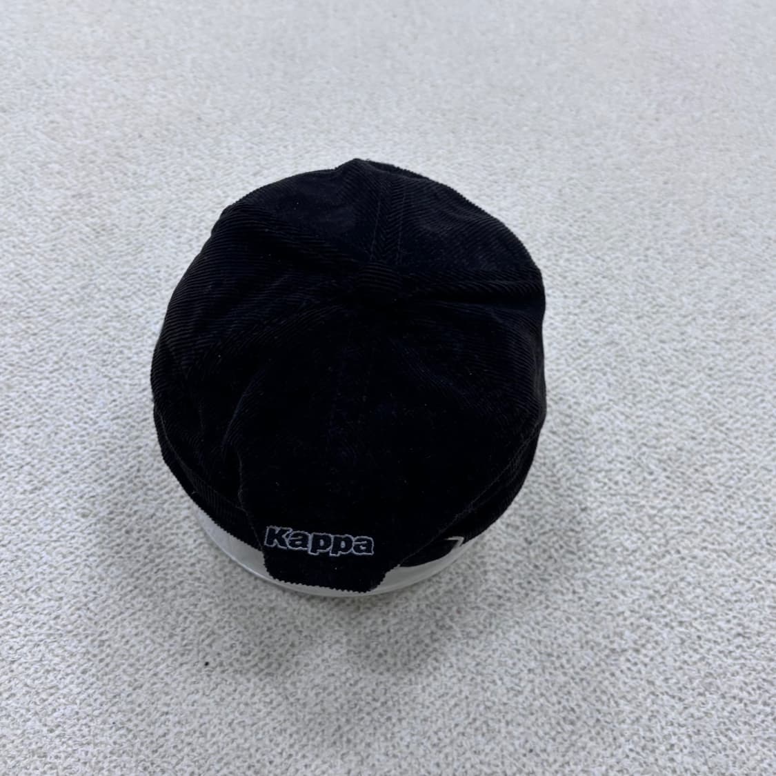 M(57CM) 카파 블랙 코듀로이 이탈리아 자수 볼캡 0623E 상품이미지3