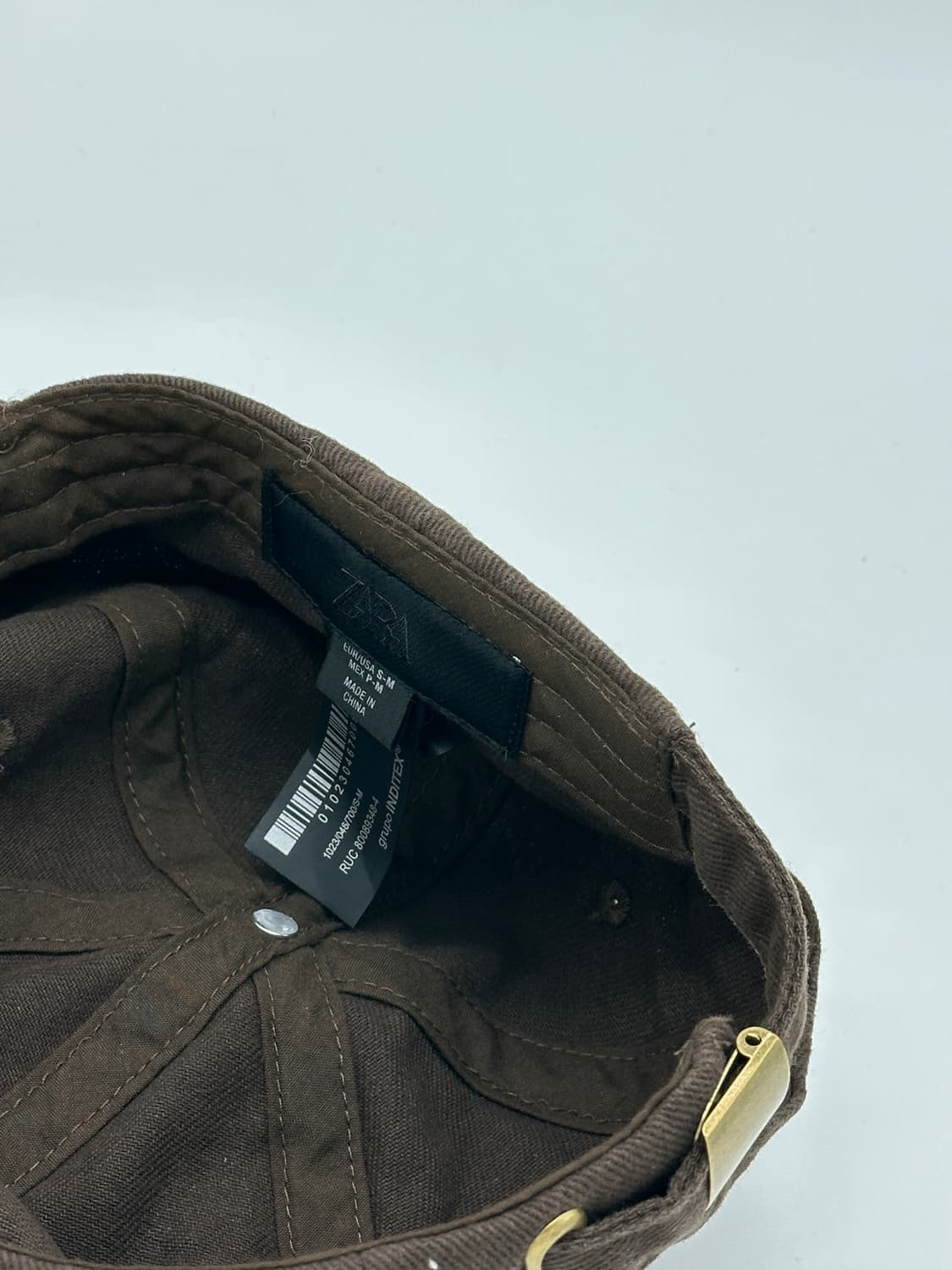 [F] 자라 브라운 무지 볼캡 모자 상품이미지6