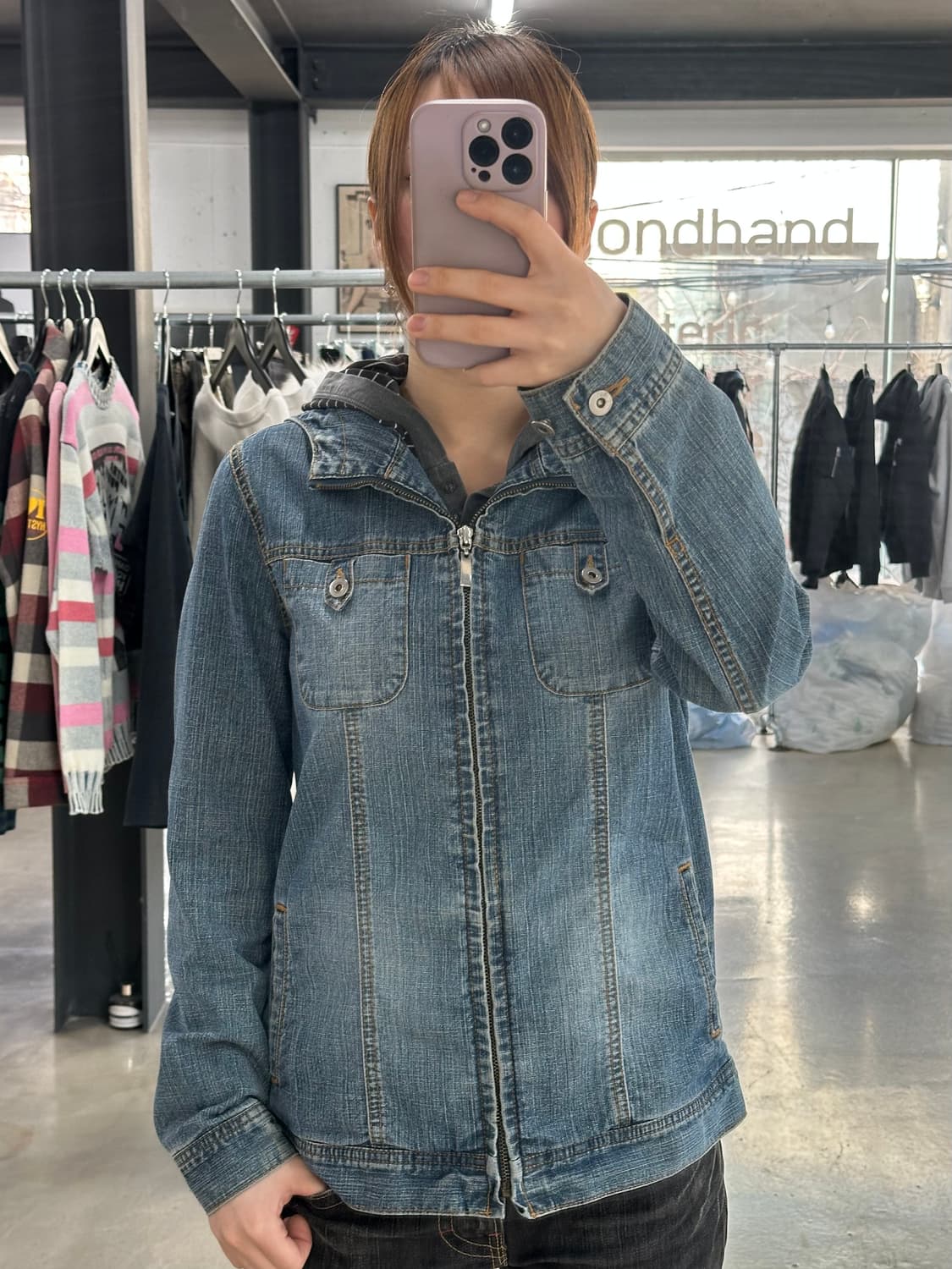 Lee 포켓 워시드 후드 데님자켓 상품이미지3