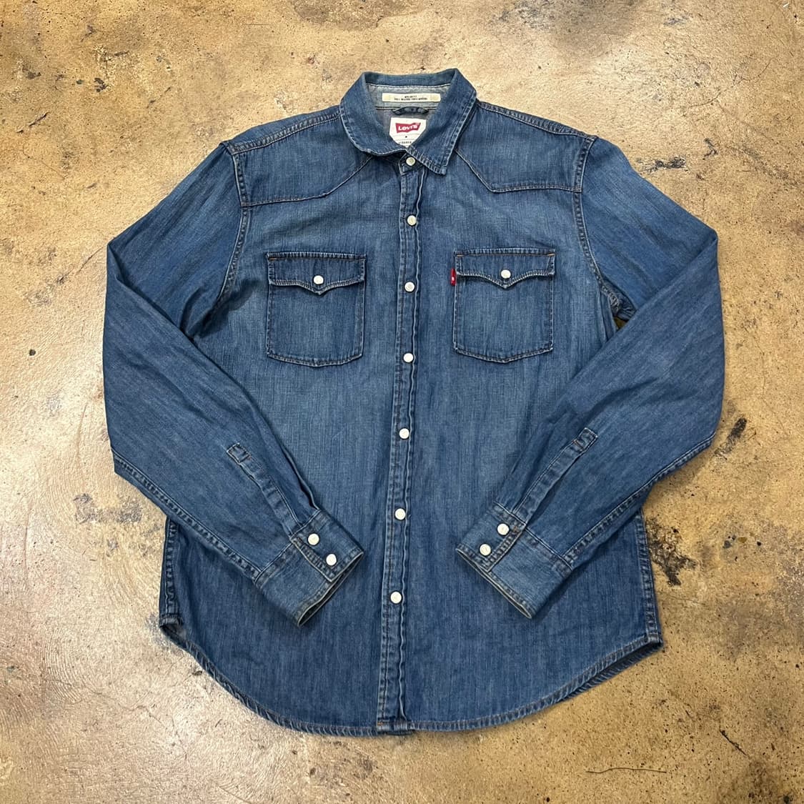 [정품/M] 리바이스 데님 웨스턴 셔츠 남방 b8 상품이미지2