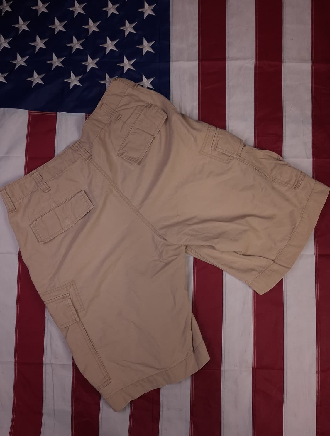 오리지날 폴로 진스 립스탑 성조기 카고 반바지 상품이미지1
