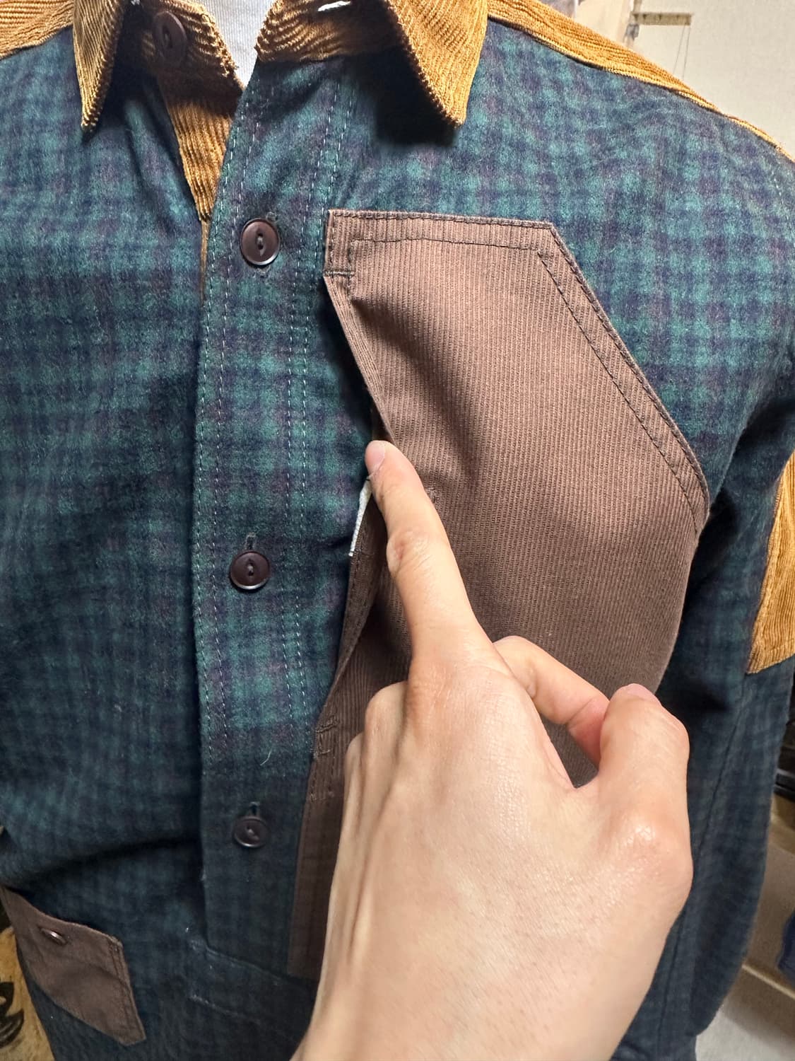 준야 와타나베 꼼데가르송 패널 셔츠 상품이미지5