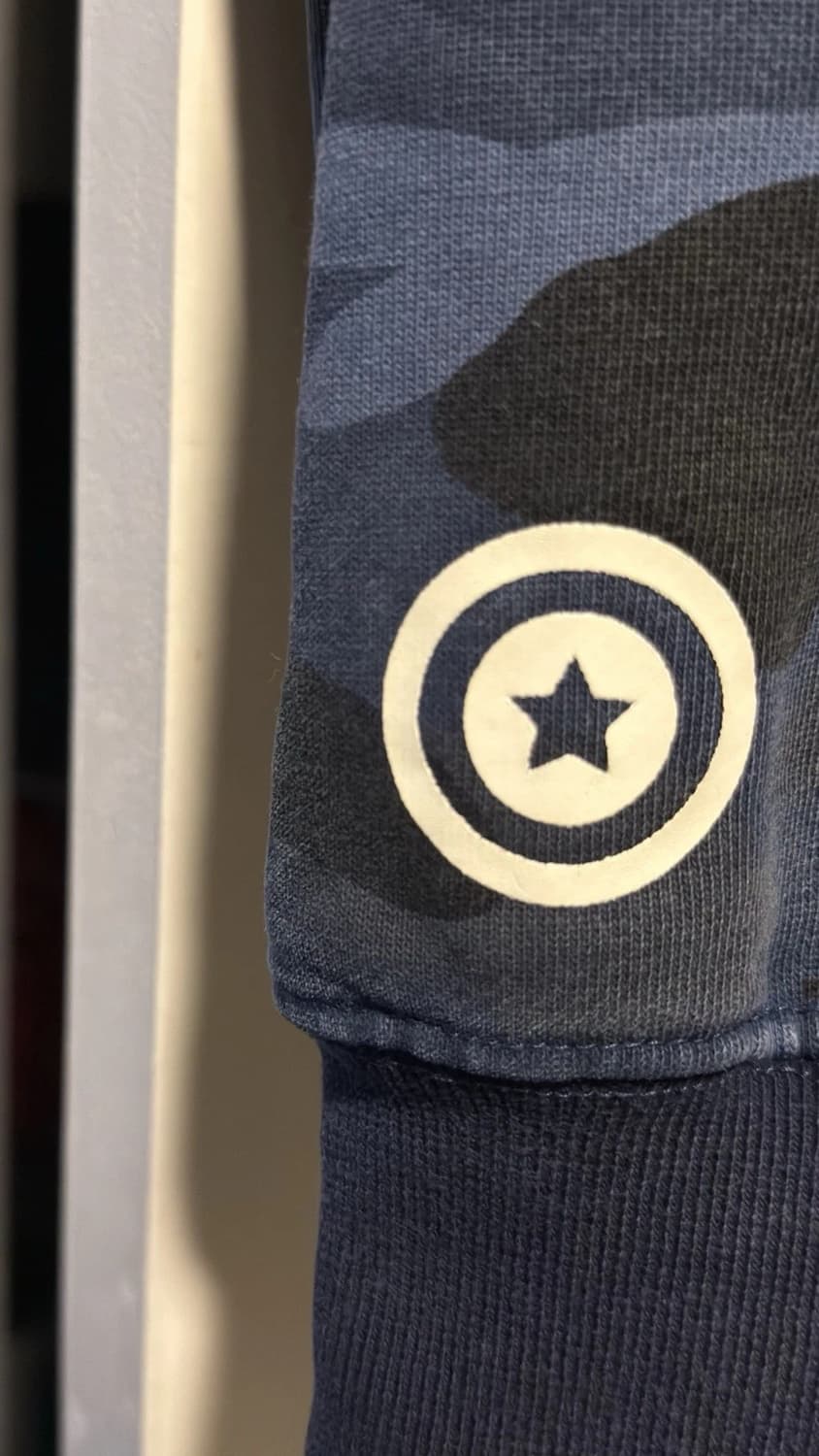 베이프 1st 카모 샤크 후드집업 블루 상품이미지8