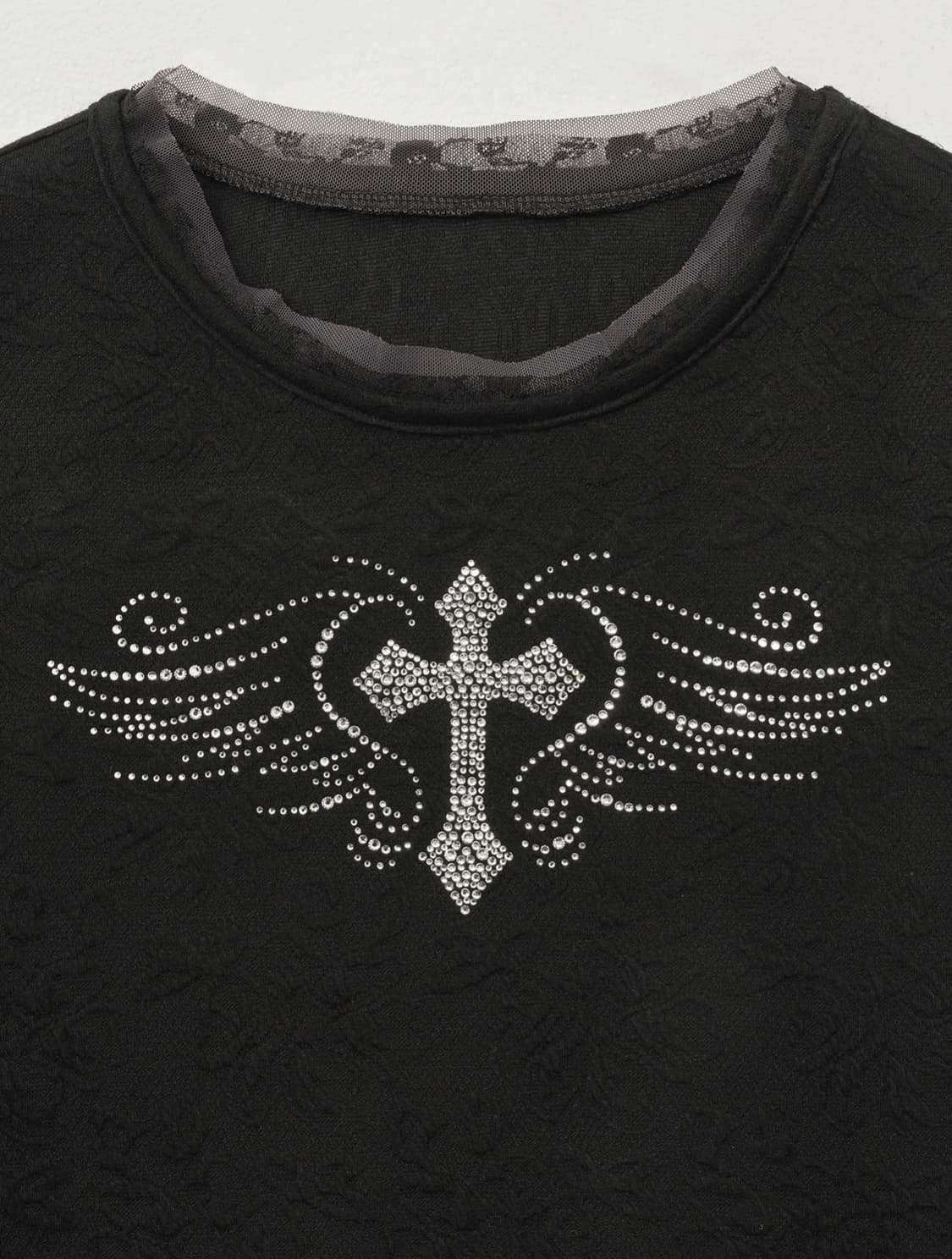 헬레네파리스 엔젤 크로스 큐빅 레이스 롱 슬리브 상품이미지2