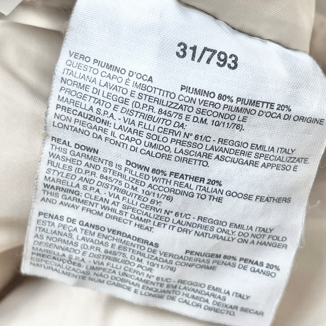 [중고] 마렐라 여성 구스다운 벨트 패딩 점퍼 상품이미지7