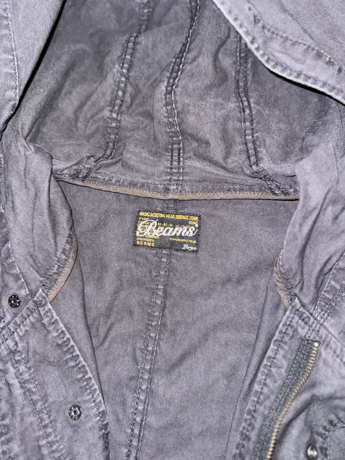 [L] 00s BEAMS 빔즈 빈티지 워싱 M51 피쉬테일 파카 자켓 상품이미지4