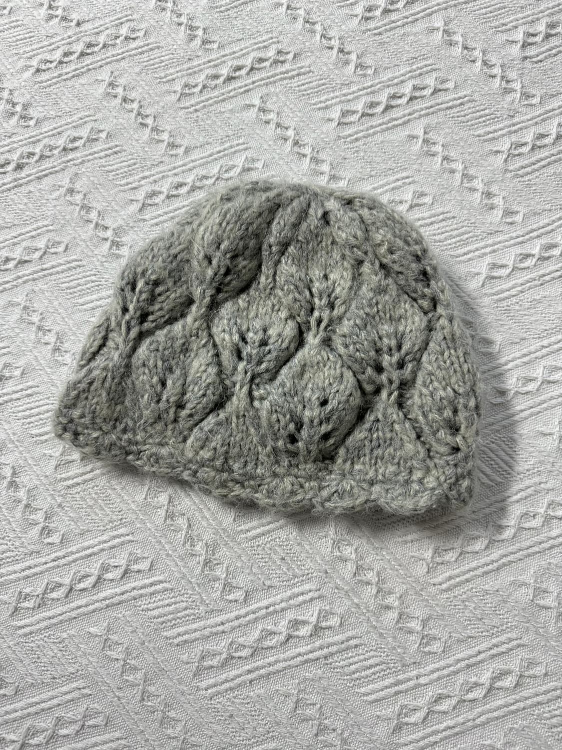 스카이블루/그레이 니트 비니 상품이미지8