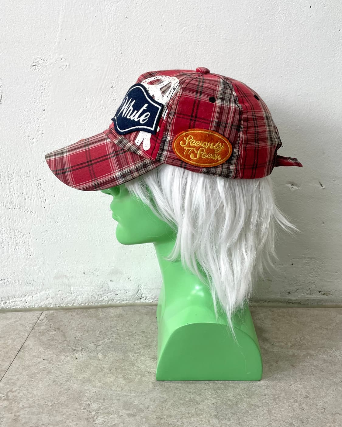 Red checkered wappen cap 상품이미지4