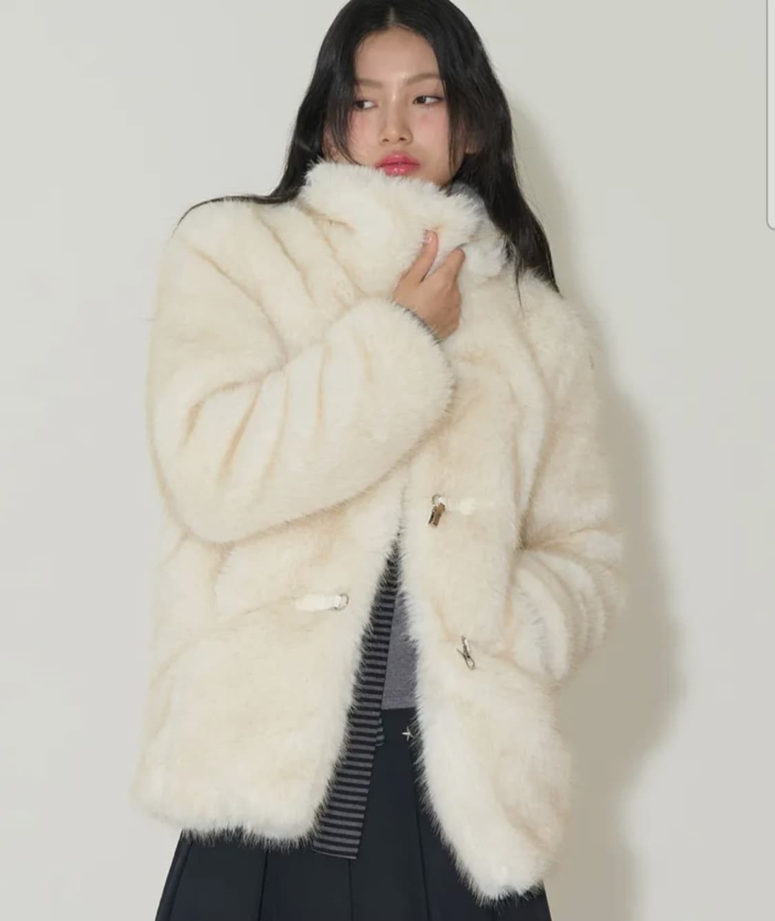 일리고 퍼자켓 아이보리 상품이미지2