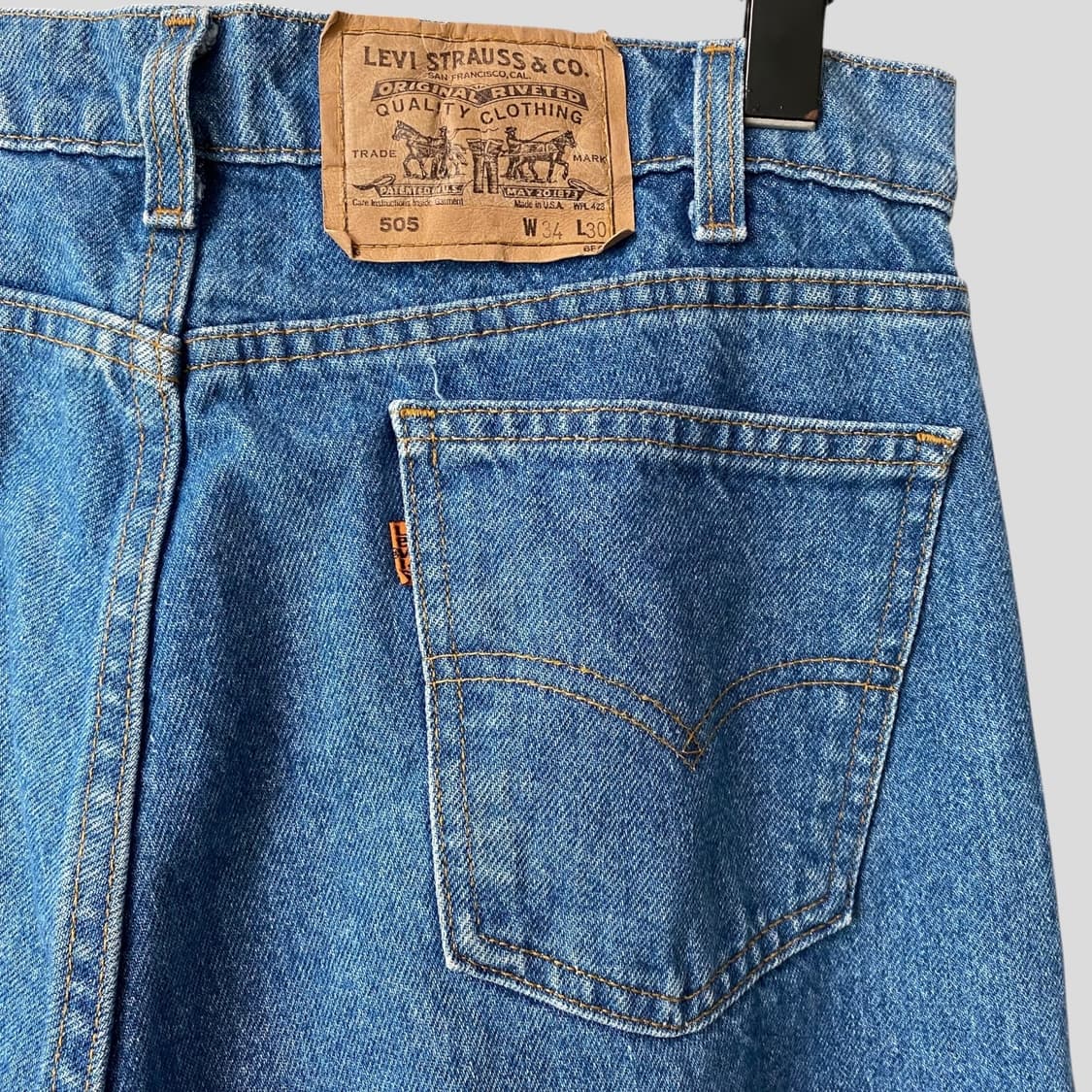 (32)80s 리바이스505 오렌지탭 데님 청바지 상품이미지6