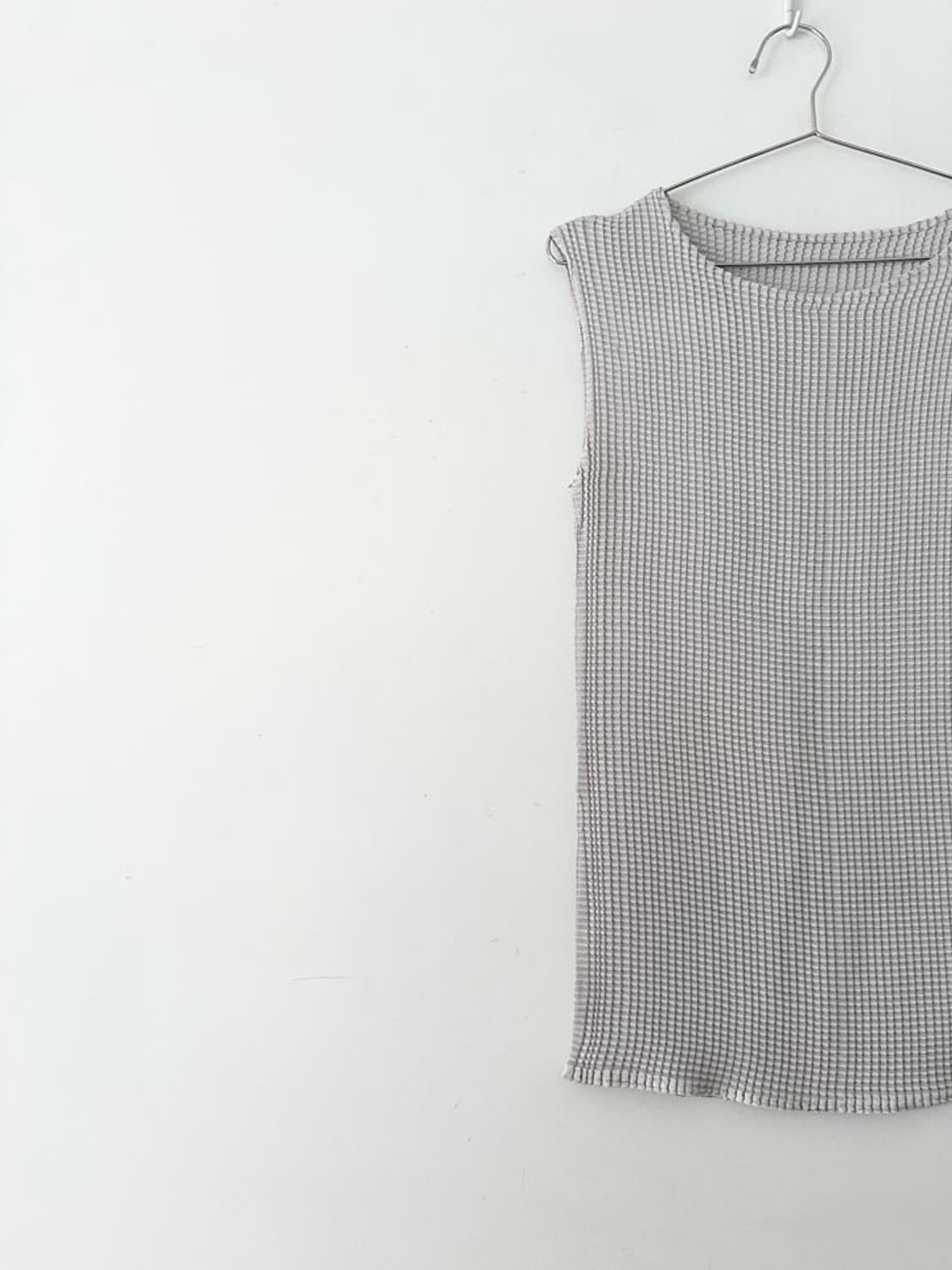 Square jacquard pleats sleeveless 상품이미지2