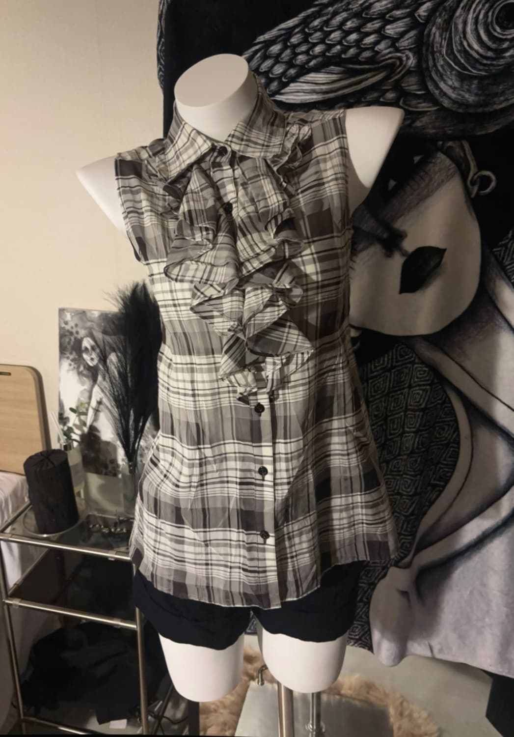 vintage lovely sleeveless blouse 상품이미지1