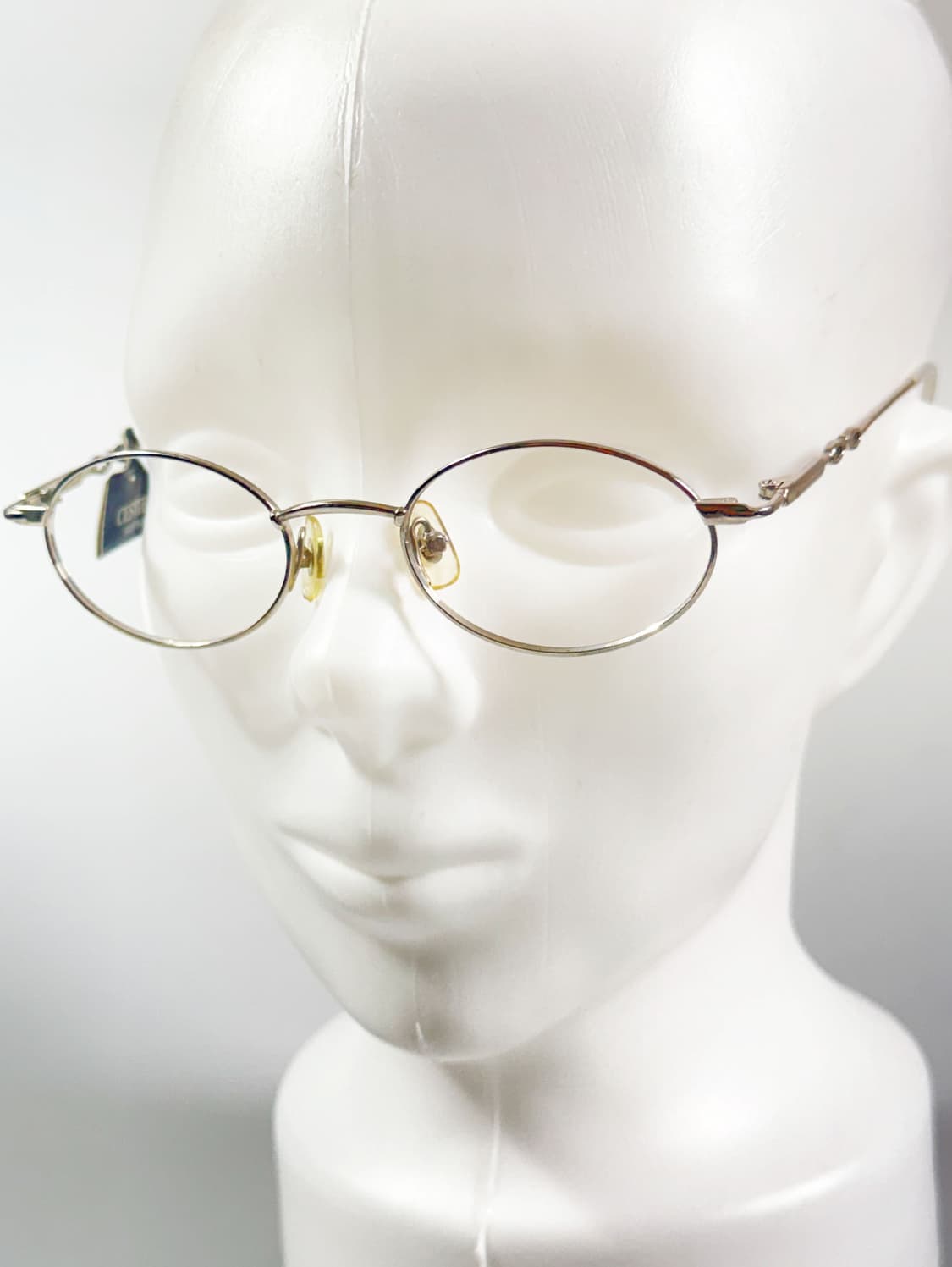 90s CESTIBIEN 다크실버 슬림 오벌 빈티지 안경 상품이미지8